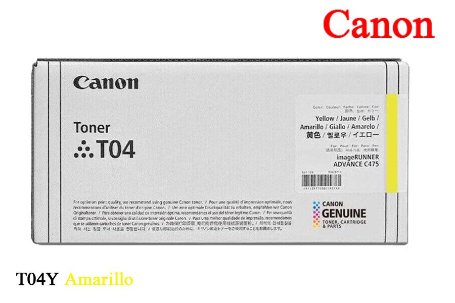 Toner Canon T04 Yellow C475i Toner Canon T04 Yellow imageRunner C475i lll - Imagen 1