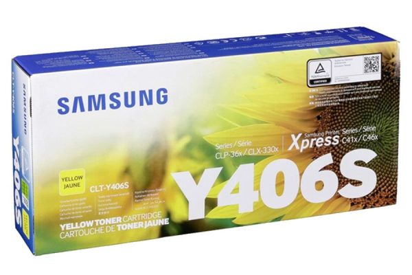 Toner Samsung CLT-Y406S Yellow SU466A CLP-360, C410W - Imagen 2