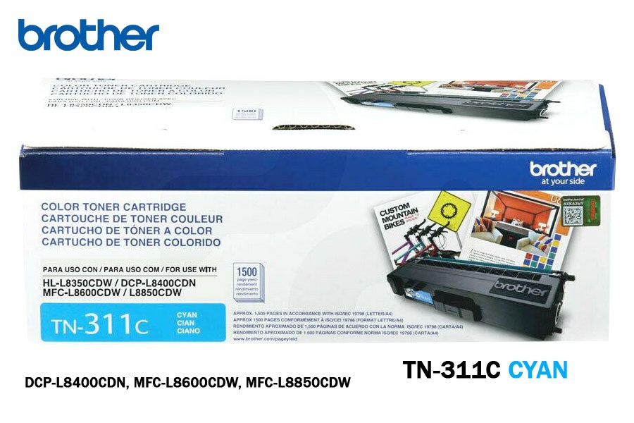 Toner Brother TN-311C Cyan Toner Brother TN-311C Cyan L8350, L8600, L8850 - Imagen 1