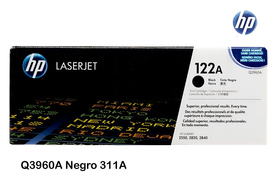 Toner HP 122A Black Q3960A Toner HP 122A Black Q3960A Para 2550, 2820, 2830 - Imagen 1