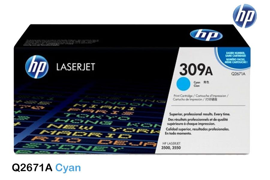 Toner HP 309A Cyan Q2671A Toner HP 309A Cyan Q2671A Para 3500, 3550, 3700 - Imagen 1
