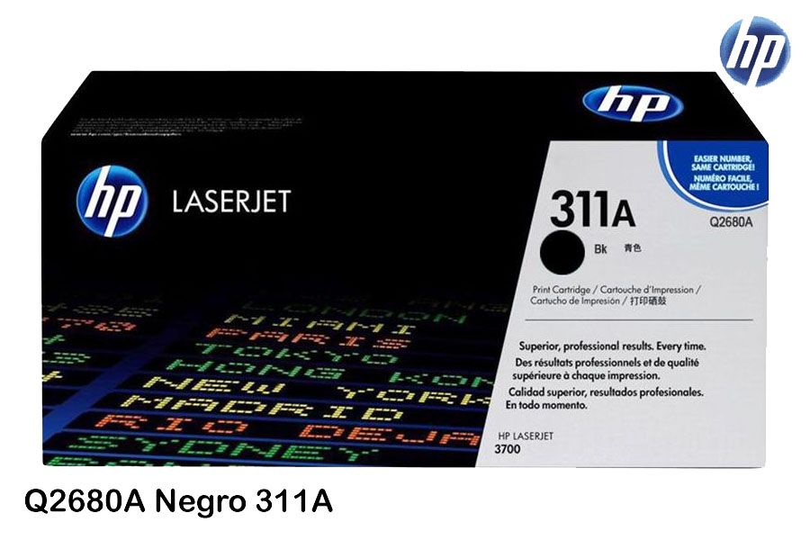 Toner HP 311A Black Q2680A Toner HP 311A Black Q2680A Para 3700, 3700dn, 3700dtn - Imagen 1