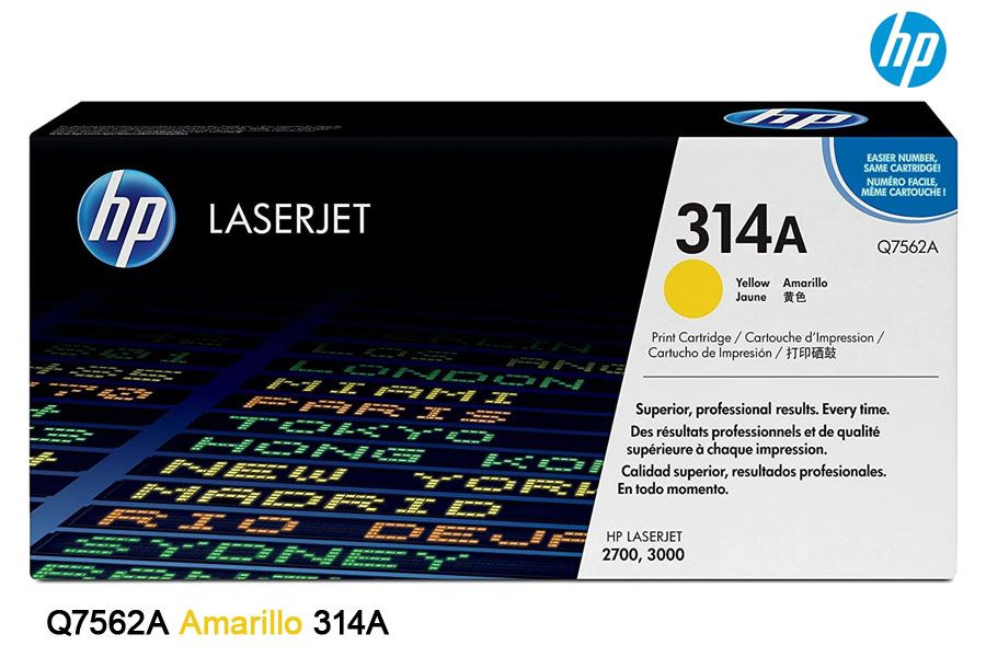 Toner HP 314A Yellow Q7562A Toner HP 314A Yellow Q7562A LaserJet 2700, 3000 - Imagen 1