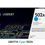 Toner HP 502A Cyan Q6471A Para 3600, CP3505
