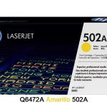 Toner HP 502A Yellow Q6472A Para 3600, CP3505
