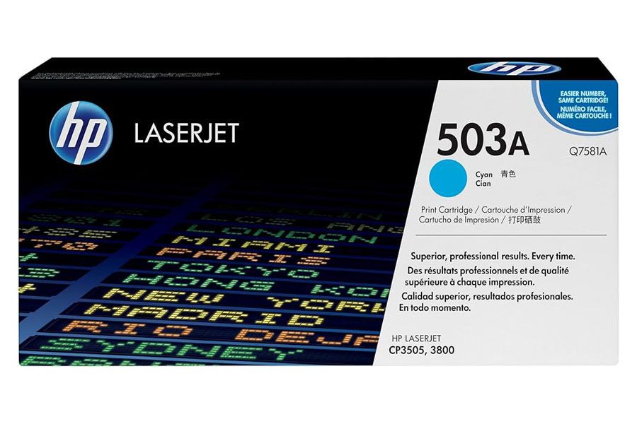 Toner HP 503A Cyan Q7581A Toner HP 503A Cyan Q7581A