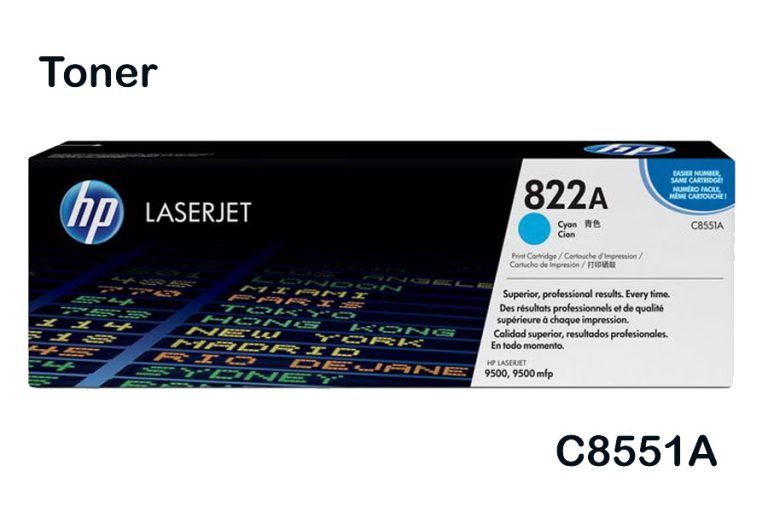 Toner HP 822A Cyan C8551A LaserJet 9500 MFP
