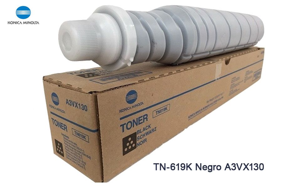 Toner Konica Minolta TN-619K Black A3VX130 Toner Konica Minolta TN-619K Black C1060, C1070 - Imagen 1