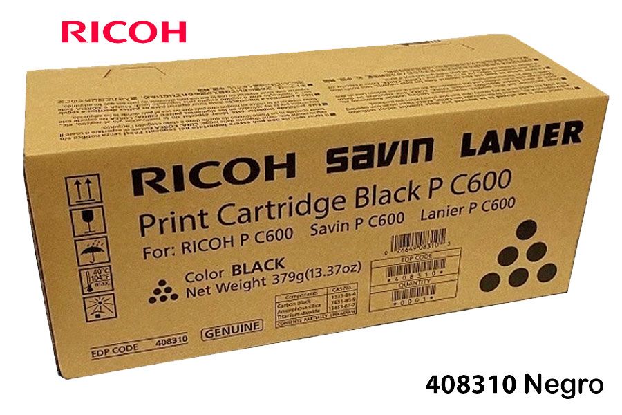 Toner Ricoh 408310 Black Toner Ricoh 408310 Black Para Savin P C600 - Imagen 1