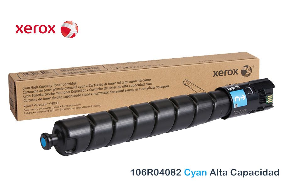 Toner Xerox 106R04082 Cyan Toner Xerox 106R04082 Cyan Alta Capacidad C9000 - Imagen 1