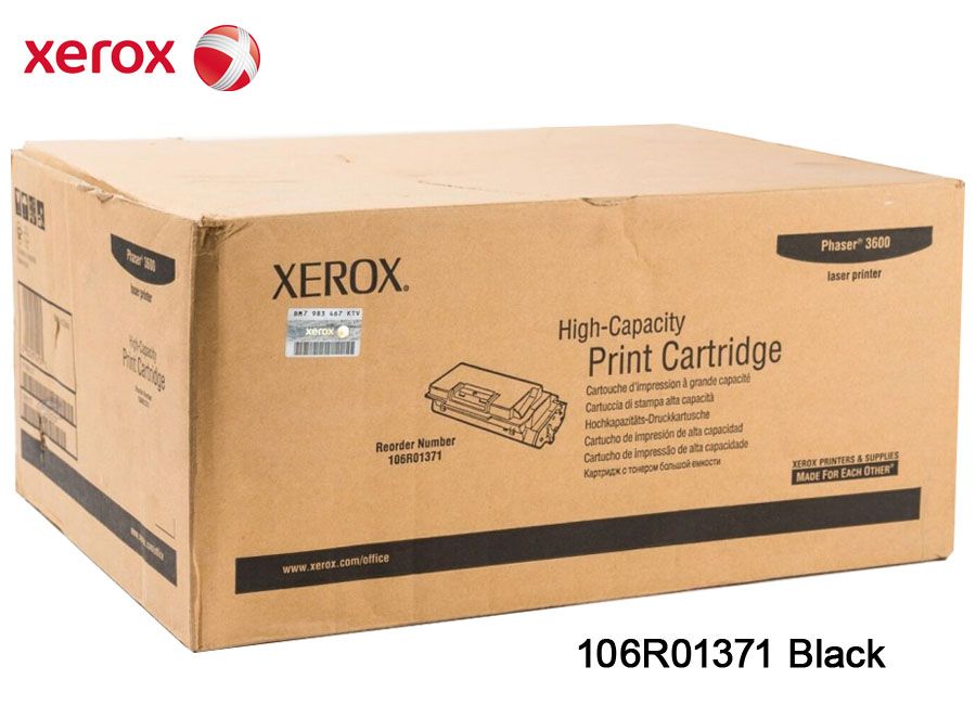 Toner Xerox 106R01371 Black Toner Xerox 106R01371 Black Phaser 3600