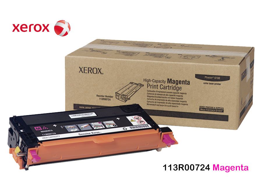 Toner Xerox 113R00724 Magenta Toner Xerox 113R00724 Magenta Phaser 6180 High Capacity - Imagen 1