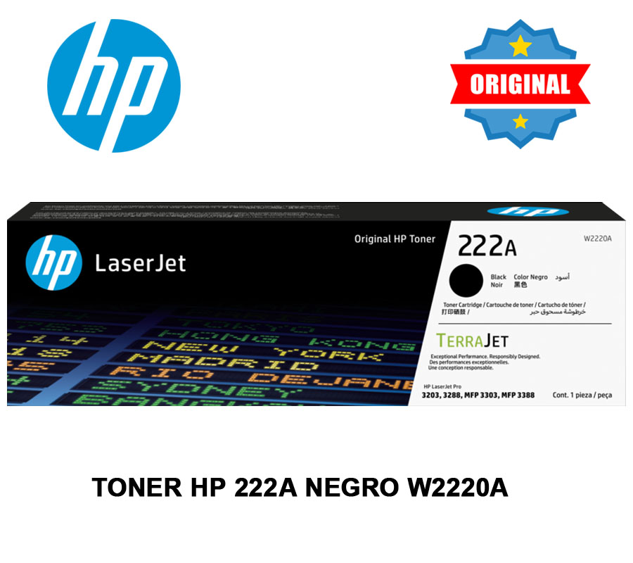 Toner HP 222A Black W2220A Toner HP 222A Black W2220A