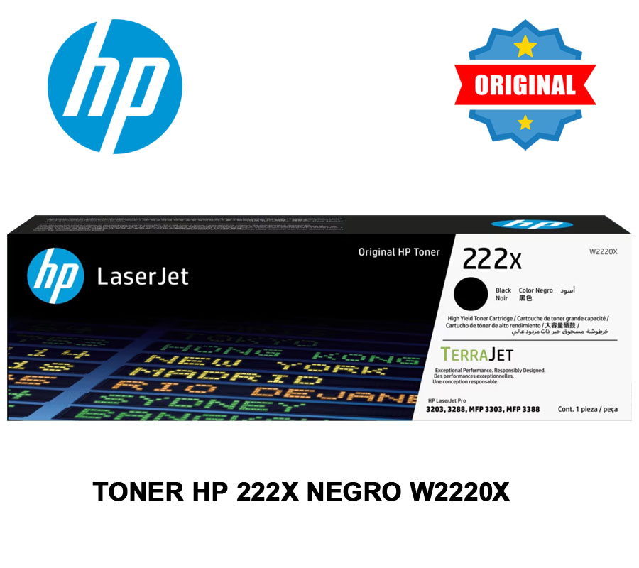 Toner HP 222X Black W2220X Toner HP 222X Black W2220X