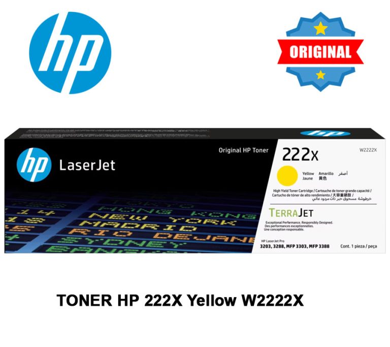 Toner HP 222X Yellow W2222X
