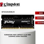 Memoria RAM DDR4 8GB 3200MHz Kingston FURY Impact SODIMM