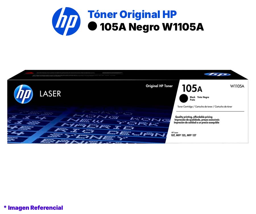 Toner Original HP 105A Negro W1105A Toner Original HP 105A Negro W1105A