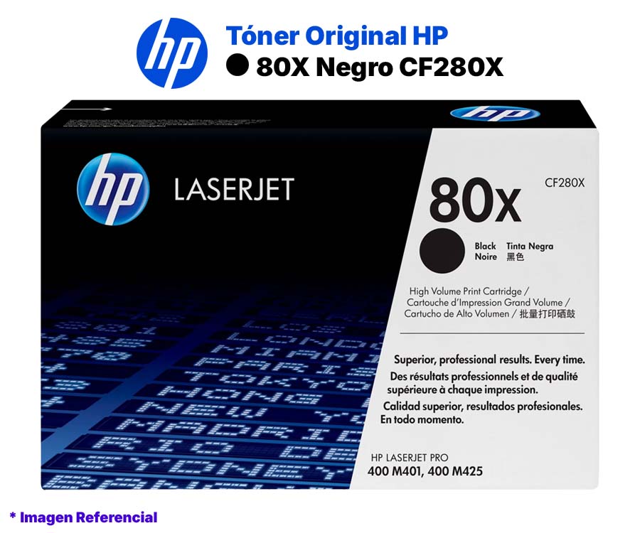 Toner Original HP 80X Negro CF280X Toner Original HP 80X Negro CF280X